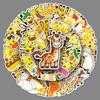 50-Piece Giraffe Cartoon Stickers for Kids - Cute Animal Designs for DIY, Skateboards, Water Bottles, and Luggage