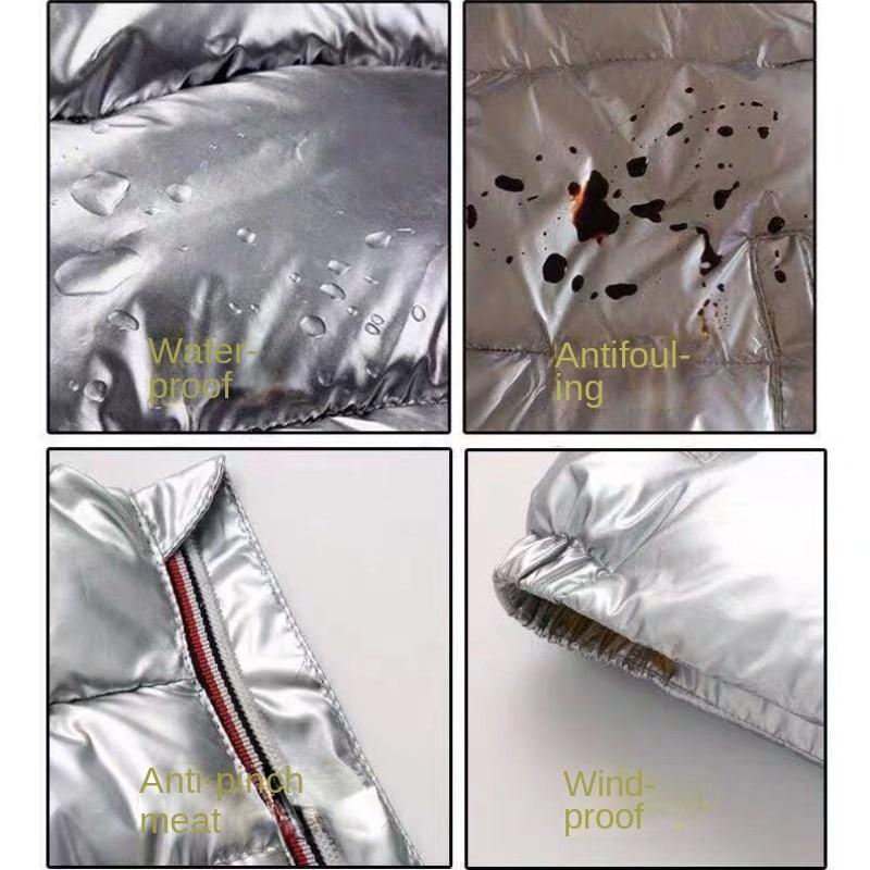 Módní bílá kachní péřová bavlněné vycpané oblečení Dětská zimní světlá bunda s povrchem dolů