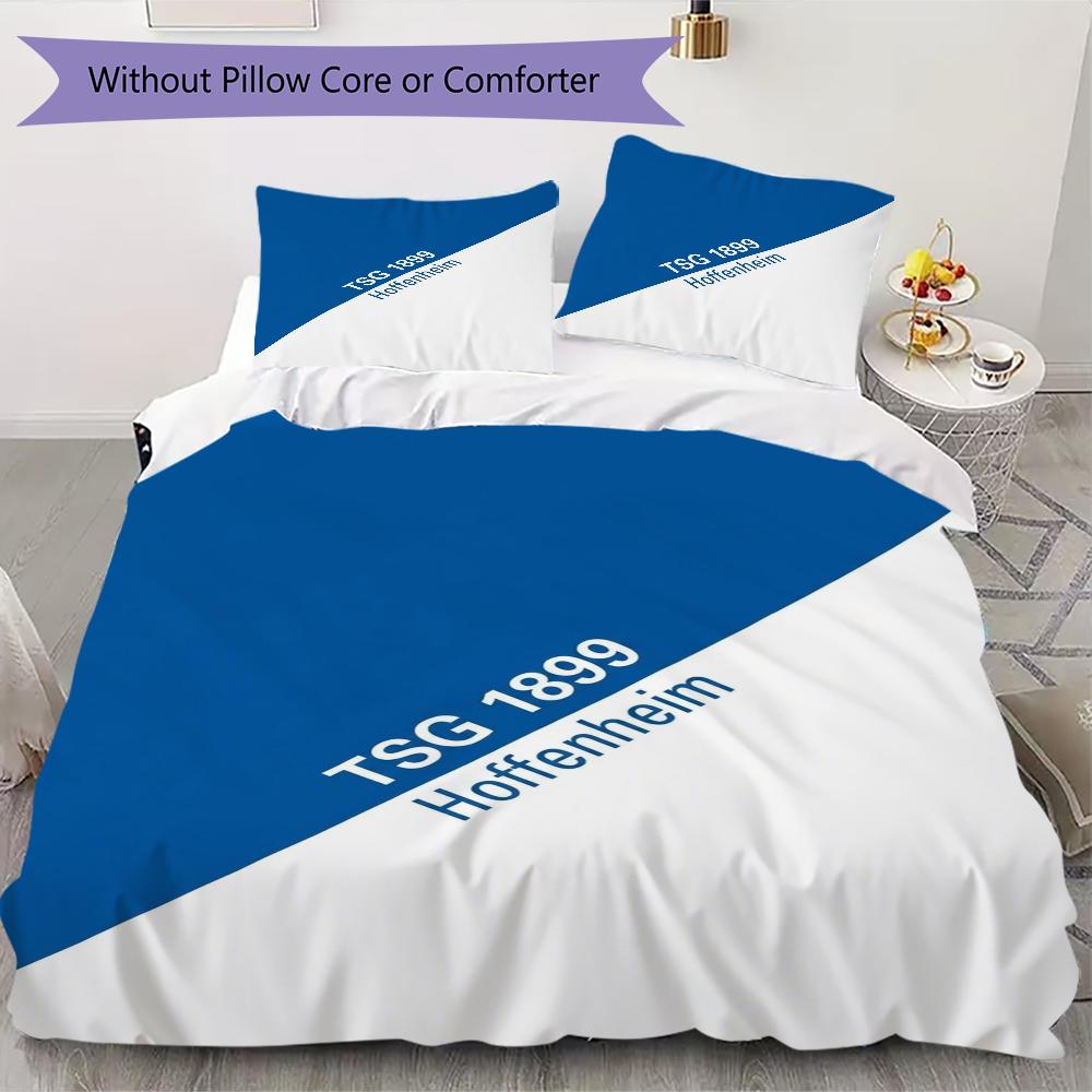 Hoffenheim Pattern Bedding uilt Set uilt Cover Pillowcase Home Decoration Birthday Gift (1 * duvet cover + 2 * pillowcase without core)