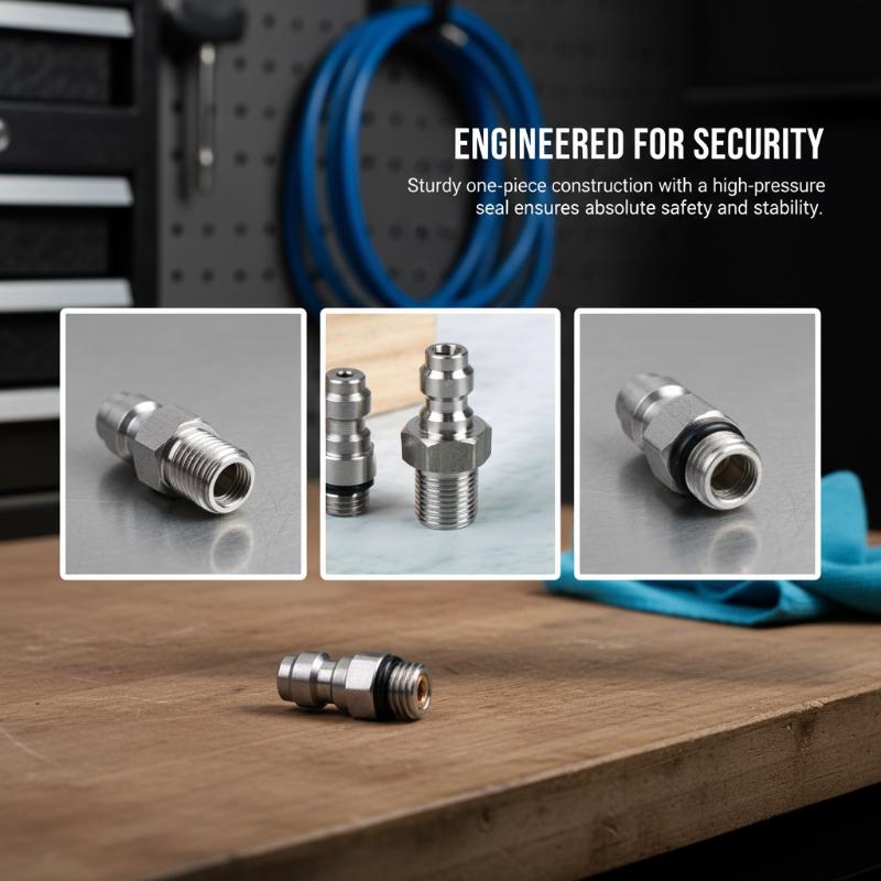 Quick Connect Valve 8mm Male End High Pressure Durable Structure for Steam and Liquid Lines
