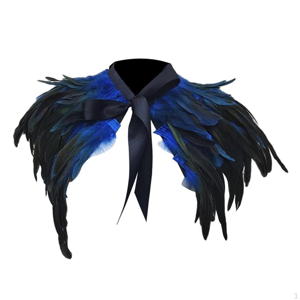Artificial Feather Cape, Scarf, Halloween Shrug, Multi-layer Accessories, Women, Comfortable