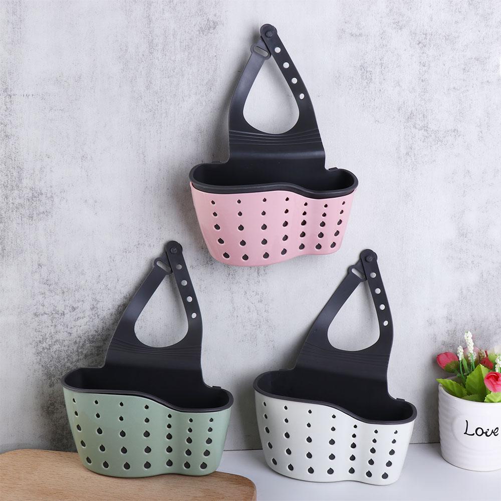 

Portable Sponge Soap Kitchen Organizer Hanging Drain Basket Storage Rack Sink Basket Storage Bag зелений
