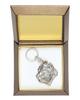 Central Asian Shepherd Dog – Silver-plated pendant with a dog in a decorative box, handbag decoration | Art-Dog