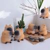 2/4/6Pcs Capybara Squeeze Toy Stress Anxiety Relief Sitting Capybara Toy Portable Kids Teens Adults TPR Animal Sensory Soft Stress Ball Fidget Toy