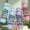 1PC If My Mouth Does Not Fit Quote Print 750ml Color Plastic Sports Water Bottle Leakproof Flip Straw Lid Suitable for Sports Office Home Use
