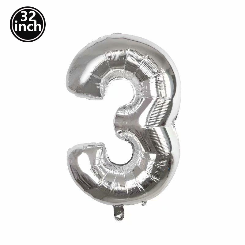 Multi Color Large Numbers 1 Balloon 32Inch 1 2 3 4 5 6 7 8 9 Birthday Ball Red Digit Bachelorette Balloons Figure Golob Balloons
