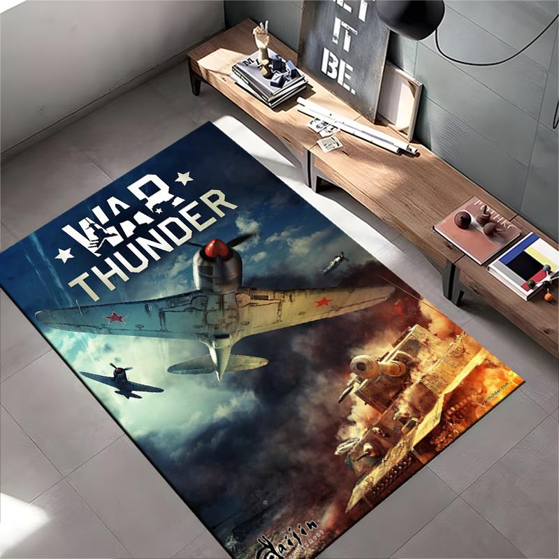 "War Thunder Themed Rug Decor" Non-slip Rug Suitable for Living Room and Bedroom Sofas.