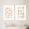 Boho Wall Paintings Alphabet Canvas Print Digit Poster Abstract Wall Art Nursery Prints Nordic Posters Pictures Kids Room Decor