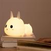 Cartoon Animal Bunny LED Silicone Night Light Rechargeable Touch Dimming Children Bedroom Bedside Lamp Remote Control Light
