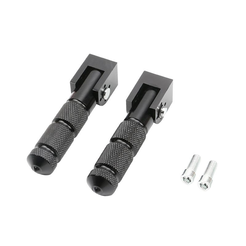 Motorcycles Pedals Folded Footrest Footpeg Compatible For Bicycles Electric Vehicles Mopeds Karts Scooters 8mm Universal чёрный
