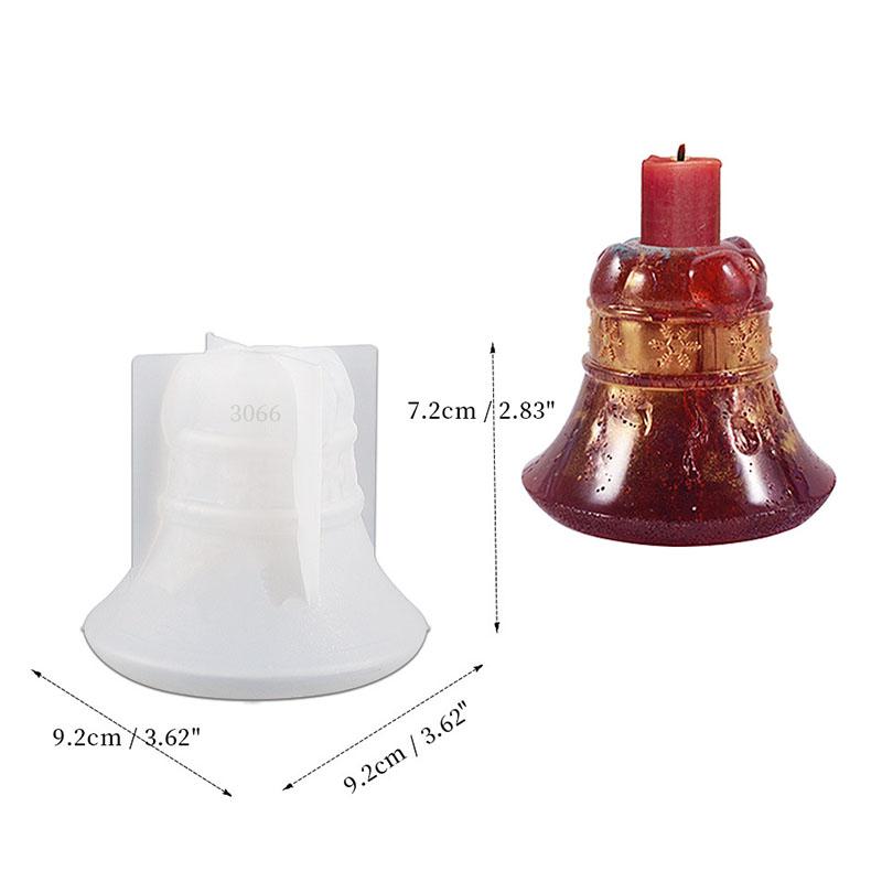 Vánoční pryskyřice řemeslný svícen na květináč Silikonová forma DIY sněhulák Epoxid Elk Bell Santa Claus