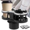 Car Cup Holder 2 In 1 Double Hole Water Bottle Car Drink Holder Universal with Adjustable Base Anti-Shake Stable Auto Organizers Cup Holders 5