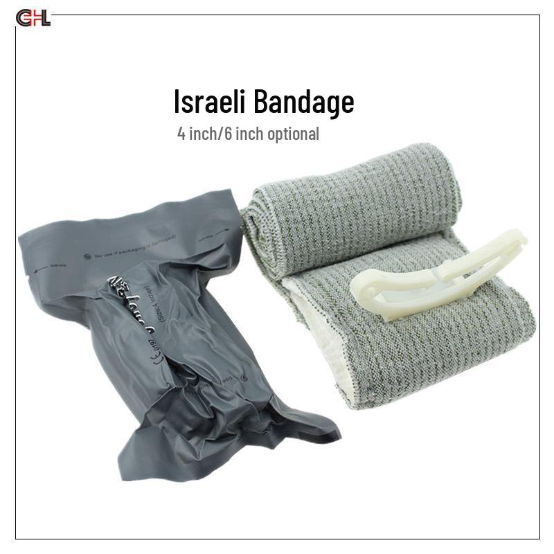 

Outdoor First Aid Kit: 4 or 6-inch Israeli Bandage for Quick Wound Dressing 4 inch