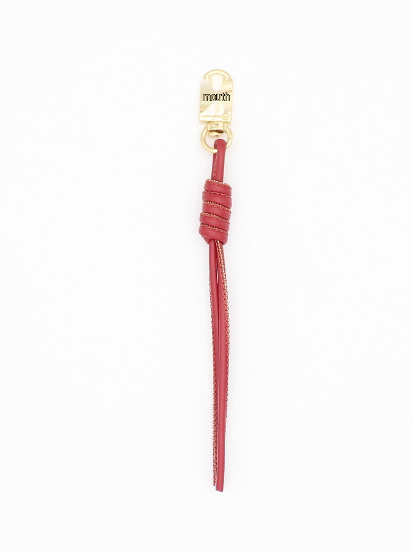 Exquisite Handmade Woven Keychain: Solid Color PU Leather Rope Pendant Bag Charm
