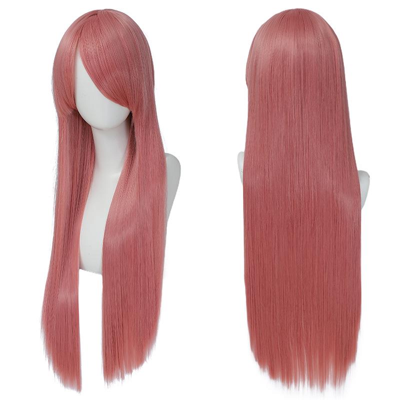 Colorful 80cm Long Straight Cosplay Wig for Anime & Historical Costumes