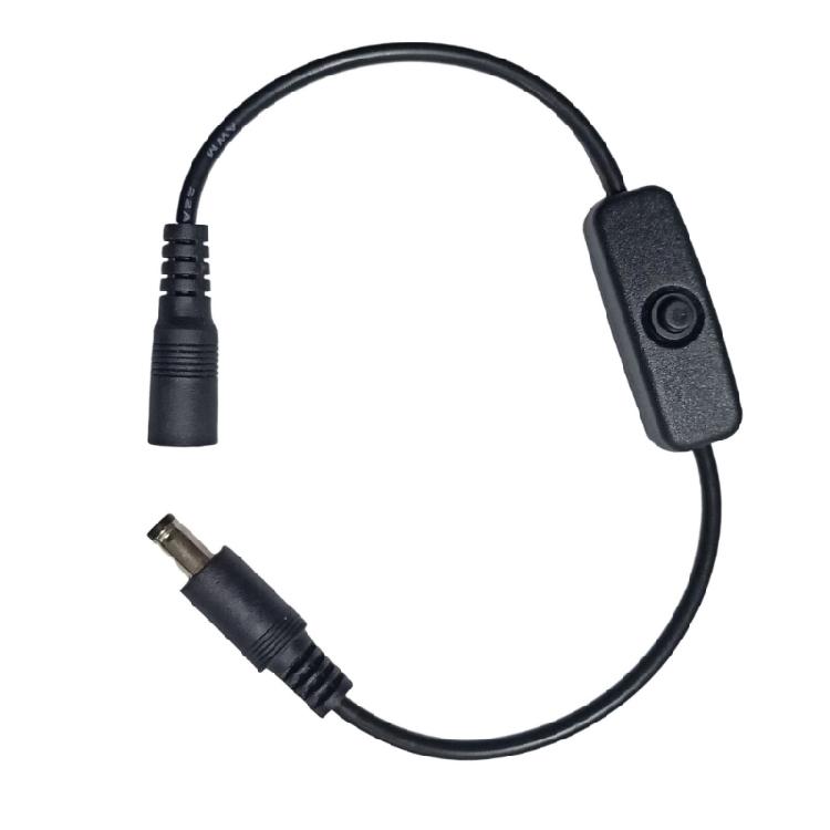 

Кабель-подовжувач живлення DC5521 5.5x2.1 мм Штекер-Гніздо для світлодіодного освітлення та систем відеоспостереження чорний