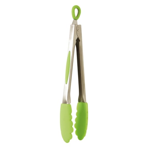 Mastrad Tongs, Stainless Steel & Silicone, Green, F16808
