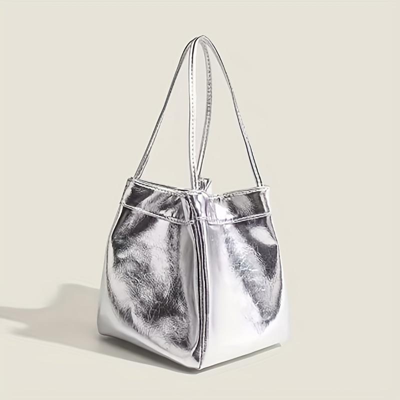 

Сумка-ведро для женщин модная и простая сумка-ланчбокс, нишевая текстурная маленькая сумка в западном стиле для ношения в руке