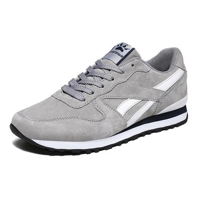 Fashion Autumn Men Sneakers Cotton Sports Shoes for Men Male Trainers Outdoor Stylish Shoes Lace-up Flats Non-slip Rubber Sole Blue Grey
