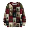 Women's Casual Long Sleeve Woolen Christmas Sweatshirt Fall  Vacation Long Sleeve Pullover