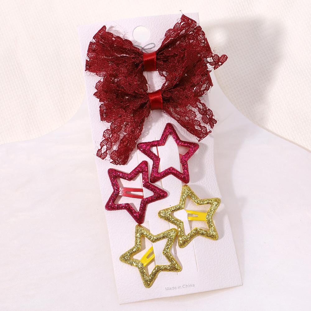 Kids Fresh Hair Clip Set Flower Printe Sweet Butterfly Hairpins Children BB Hair Bangs Clips Barrettes Girl Accessories Headwear