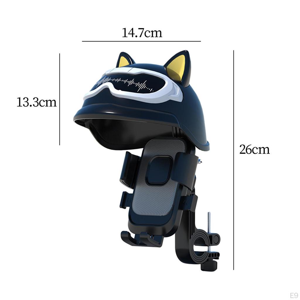 Motorcycle Phone Holder with Rainproof Top Cover Bracket, Adjustable, Creative Smartphone Holder,
