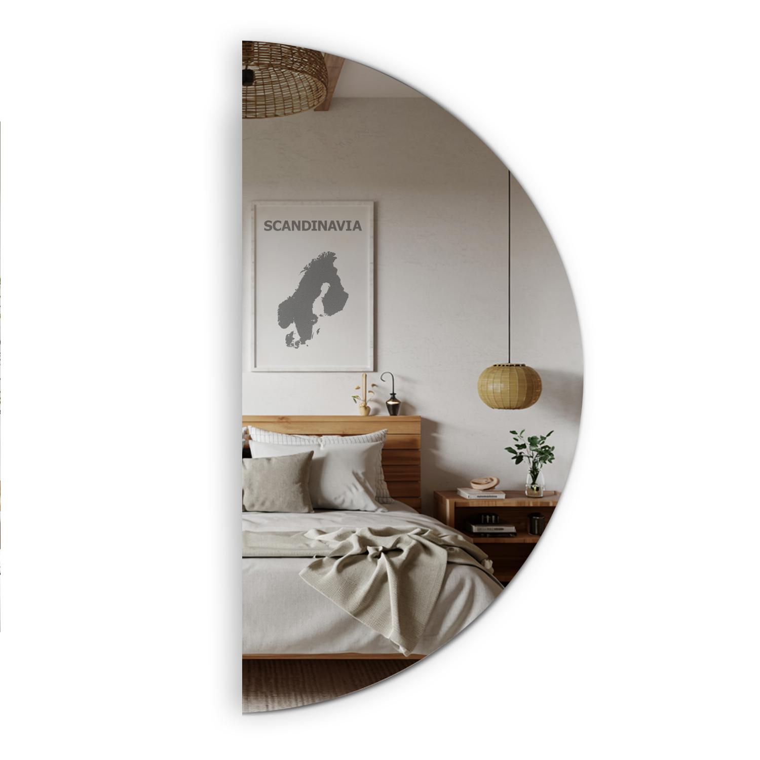 Moderns Pusapaļš Spogulis 90 cm Loft
