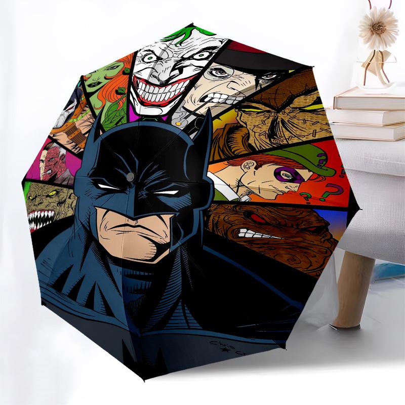 1pc Batman Villains Circle Umbrella with Plastic Handle,Suitable for All Seasons Travel Outdoor Multi-functional UmbrellaDCS036
