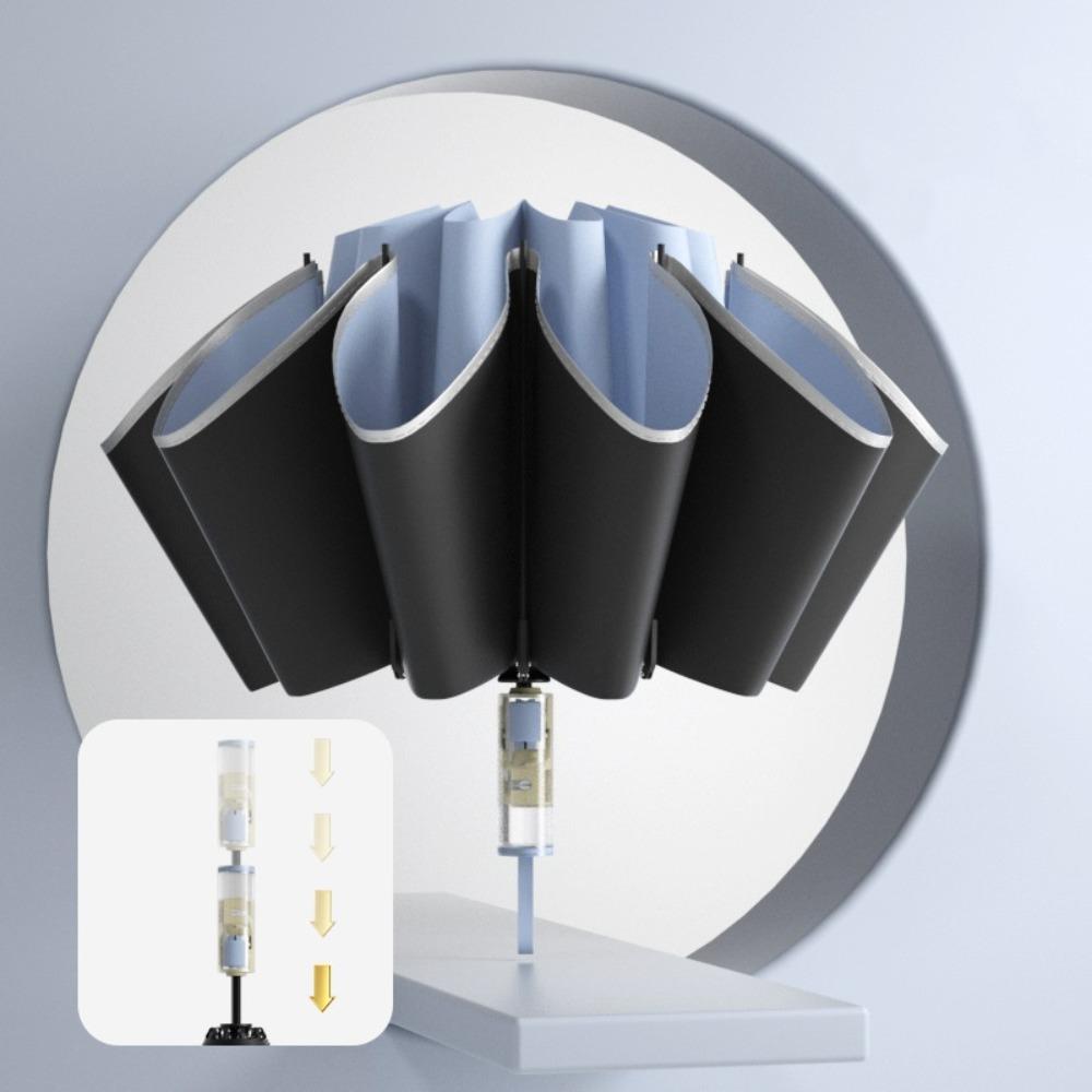Reverse Folding UV Umbrellas Reflective Stripe Rain Umbrella Automatic Umbrella  Storm Resistant