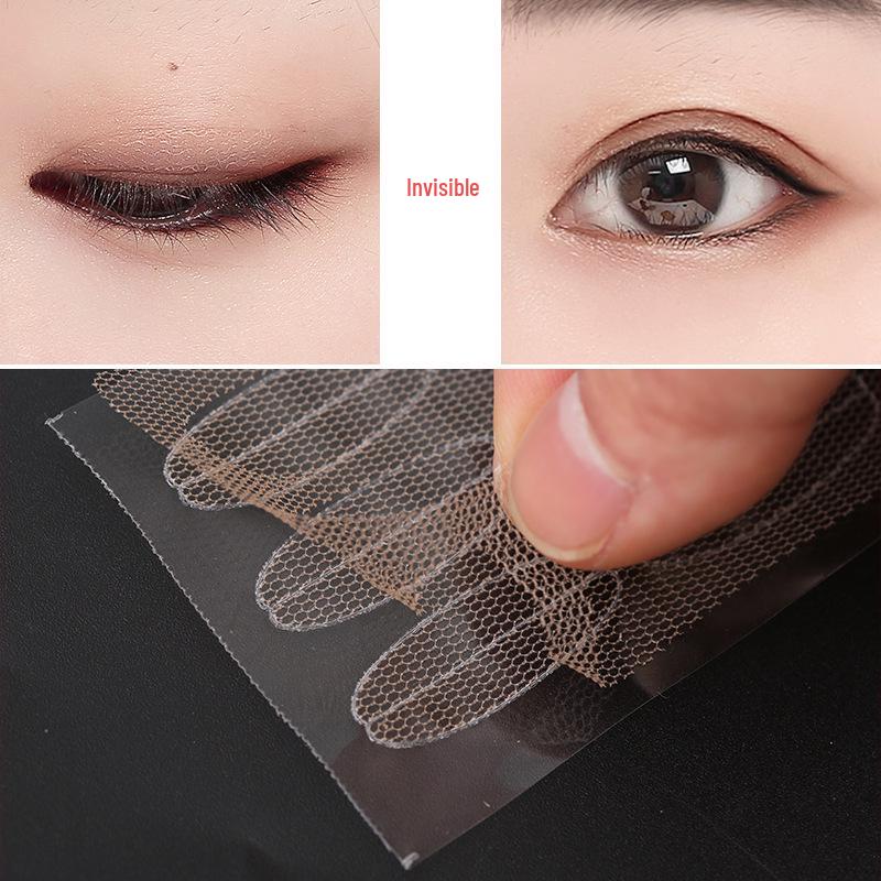 

Magic Beauty Olive-Shaped Lace Eyelid Stickers - Natural, Invisible, Seamless Mesh Design for Double Eyelids.