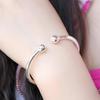 Bracelet Ouvert Argenté Perles Style Coréen pour Femme