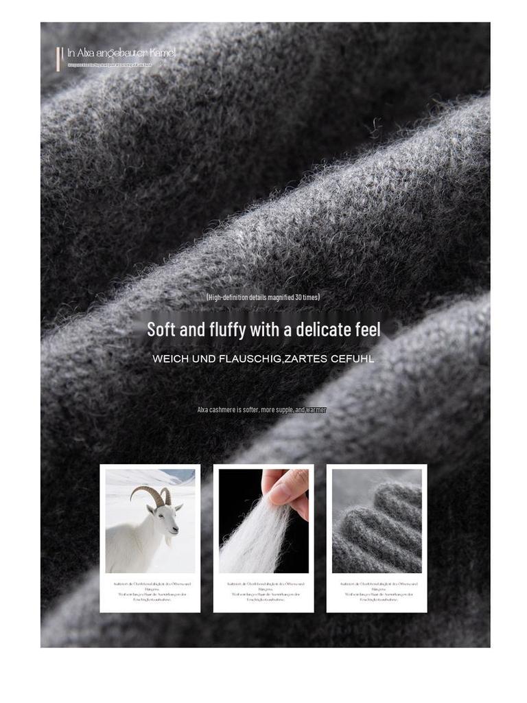 Dames 100% Kasjmier Kabelgebreid Vest - Ronde Hals, Parelknopen, Effen Kleur, Perfect voor Herfst en Winter