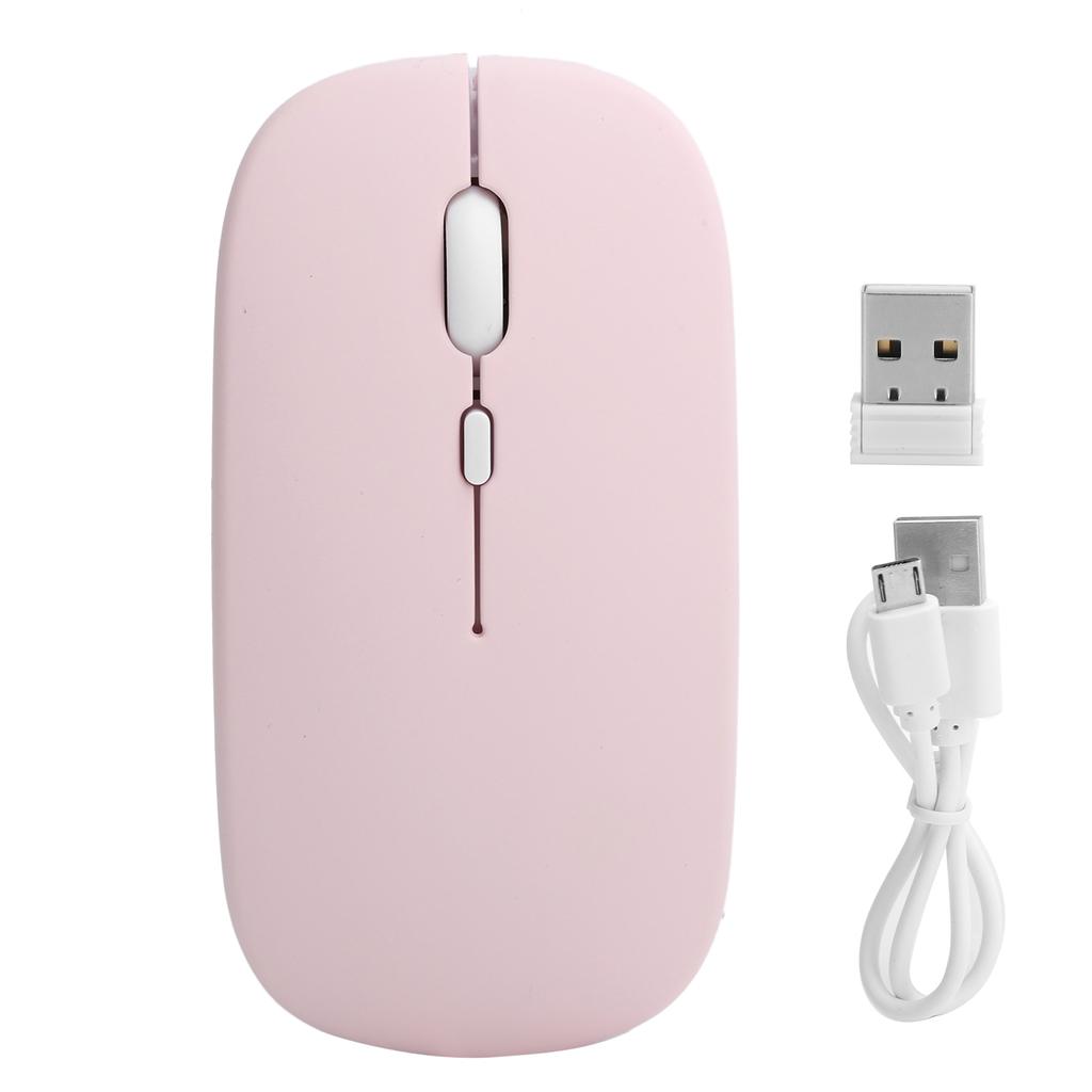 Mouse Pink Wireless Bluetooth 5.0 2‑Mode Silent Laptop Computer Accessories 2.4GHZ