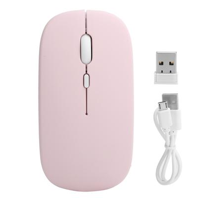 Maus Rosa Kabellos Bluetooth 5.0 2-Modus Leise Laptop Computerzubehör 2.4GHZ