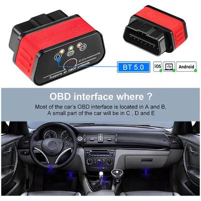 KW903 ELM327 V1.5 Bluetooth 5.0 OBD2 Tarayıcı Android/IOS OBD 2 Araç Tanılama Aracı Kod Okuyucu pk Vgate ICAR2 ICAR 2 O5Y8