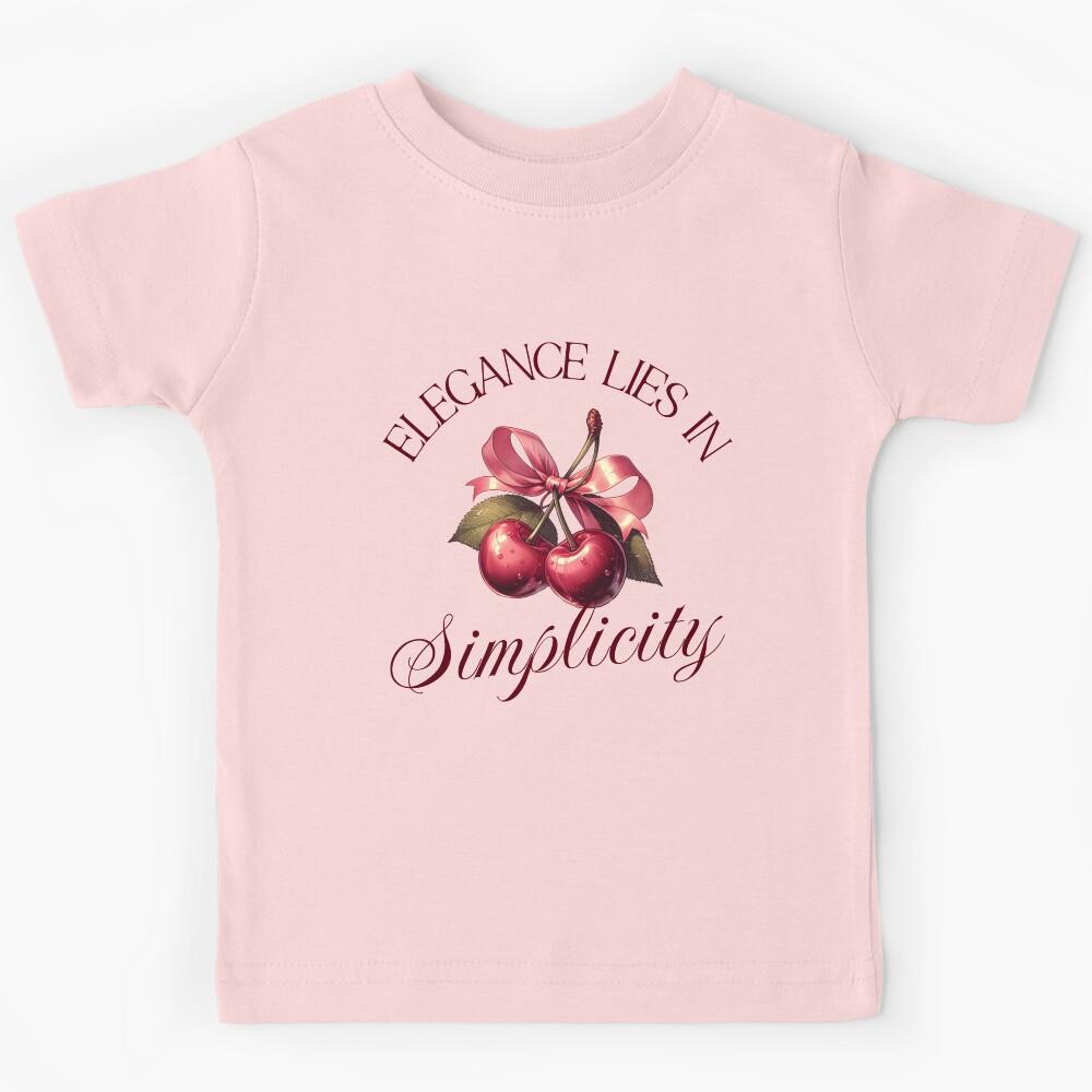Elegance Lies In Simplicity, Coquette Aesthetic Kids T-Shirt 160