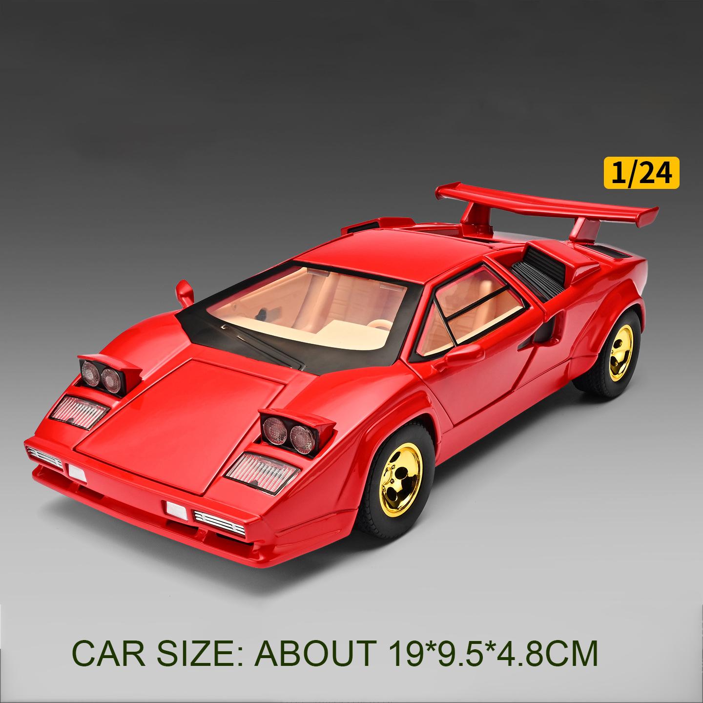 1:24 Skala One Countach Lp500S Modellauto Spielzeug Metall Druckguss Türen Geöffnet Vierradaufhängung Sportwagen Für Freundesgeschenke