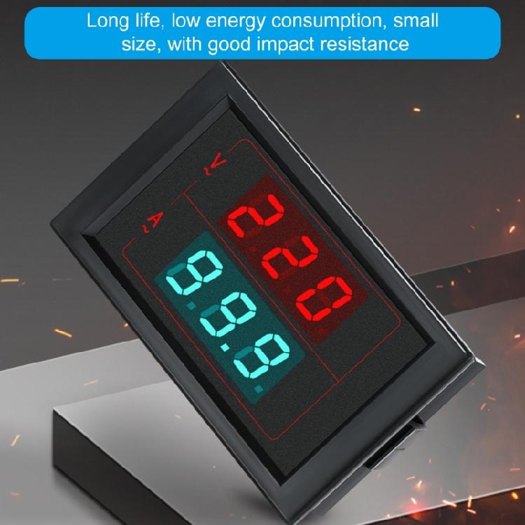 LED Digital Voltage and Current Indicator, Accurate for 50-500V/0-100A, Suitable for Industrial & Household Applications