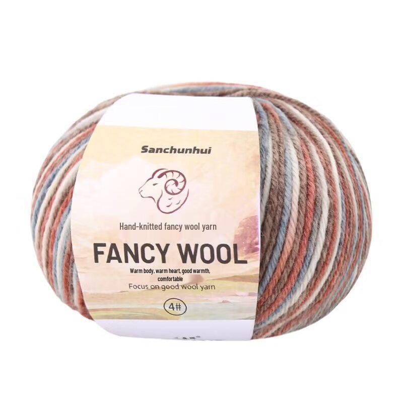 Regenboogkleurig Verloop Handgebreid Wolgaren voor DIY Trui Projecten