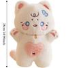 Standing White Cat Plush Pillow Attract Wealth Black Cat Plush Doll  Birthday Christmas