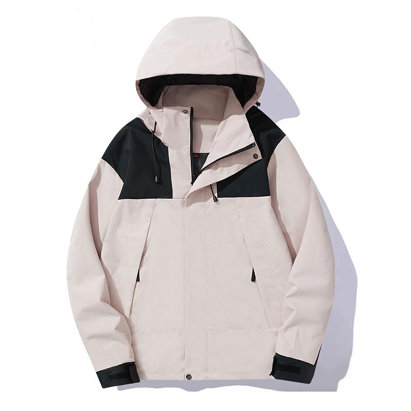 Jacken für Männer und Frauen, Outdoor-Einlagige für Frühling und Herbst mit abnehmbaren Kapuzen, Outdoor-Bergsteigerjacken, Sportjacken