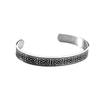 Viking Style Stainless Steel Celtic Knot Bangle With Polished Resin Craft