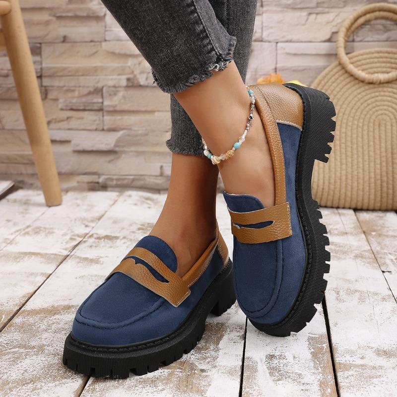 Large size small leather shoes women's spring and autumn new low heel one pedal low top