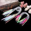 12x Plastic Circular Knitting Needle Crochet Set Craft Multicolor Tube 40cm 80cm X3UC