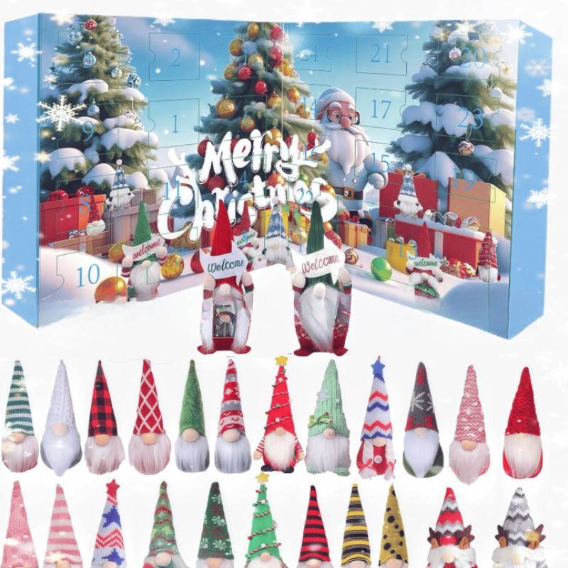 Christmas Gnome Advent Calendar Plush Toy With Educational Features For Kids And Gift Giving