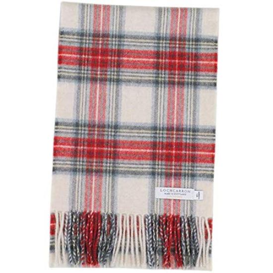 Lochcarron Cashmere Tartan Check Scarf Made in Scotland 100% (Stuart Eve)