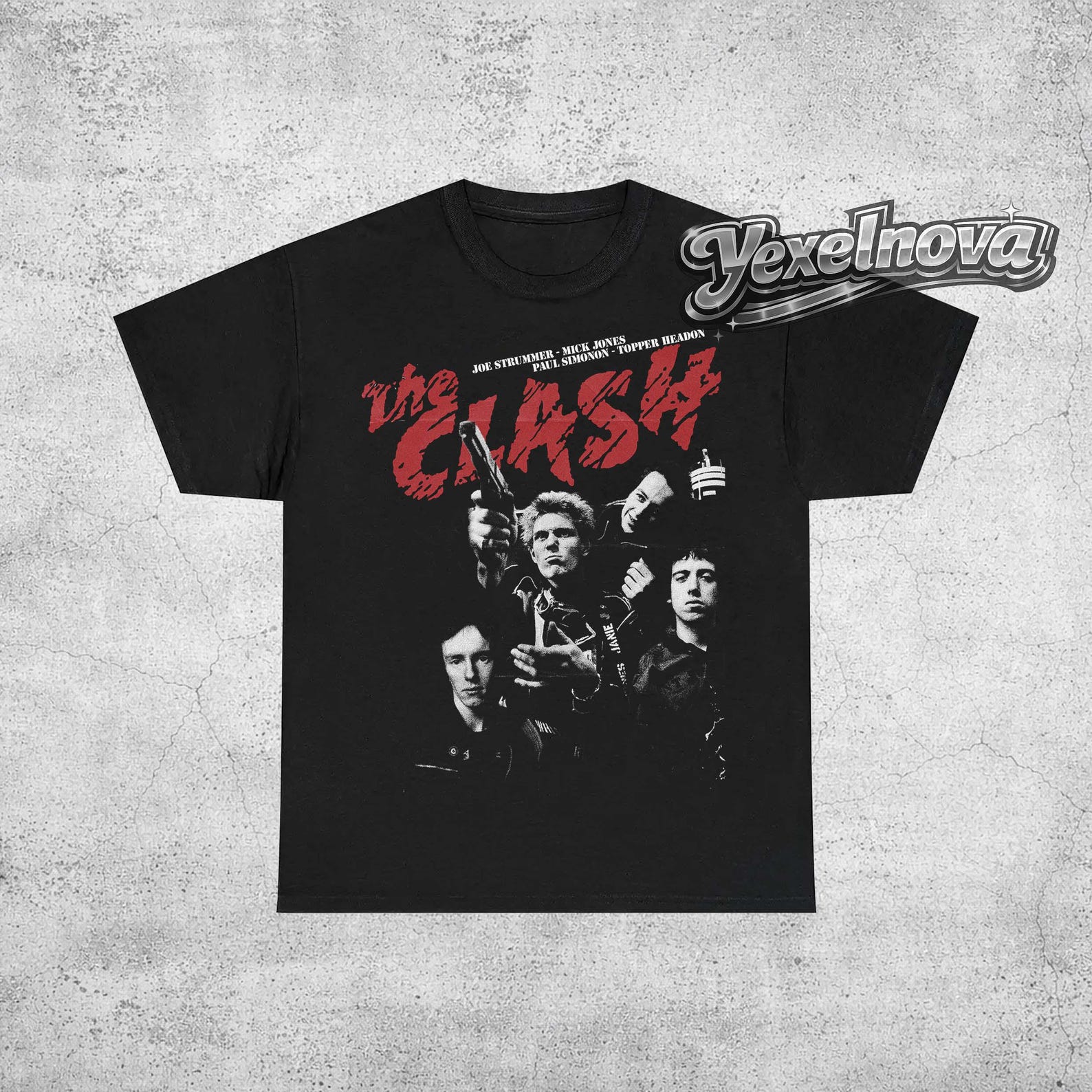 The Clash Rock Music T-Shirt, Unisex Heavy Cotton Tee, Band Merch L