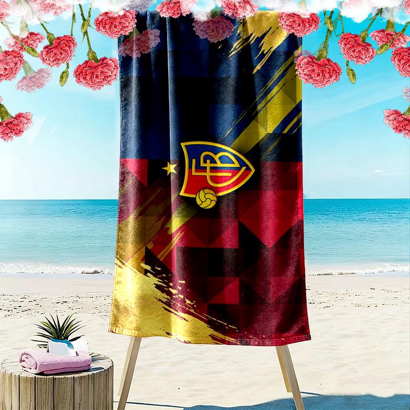 FC Basel Aufdruck Strandtuch, Großes Weiches Schnelltrocknendes Handtuch für Strand Camping Schwimmen