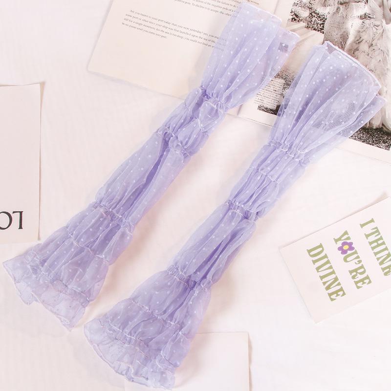 Women's Plus Size Ice Silk Polka Dot UV Protection Arm Sleeves