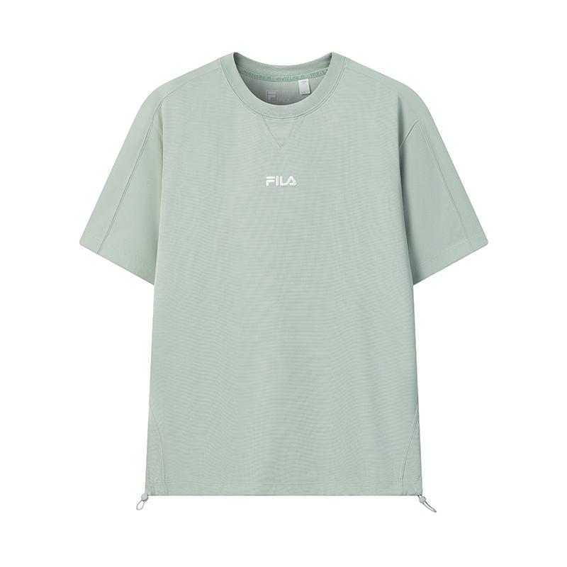 FILA Original Simple Classic Fashion Trendy Retro Sports Casual Versatile Comfortable Loose Knit Short Sleeve T-Shirt Men tops F51M629101FGN S